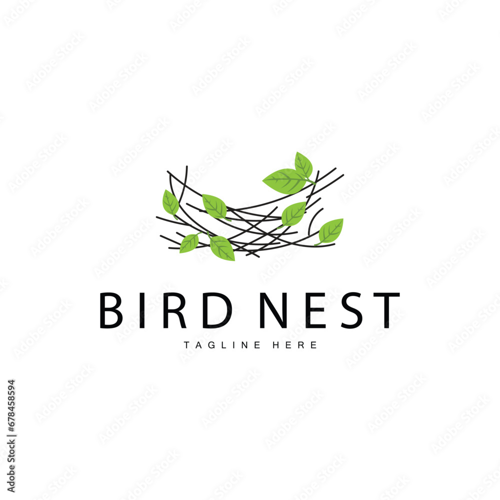 Bird's Nest Logo, Simple Bird House Illustration Templet Design Vector Bird's Nest Logo, Simple Bird House Illustration Templet Design Vector