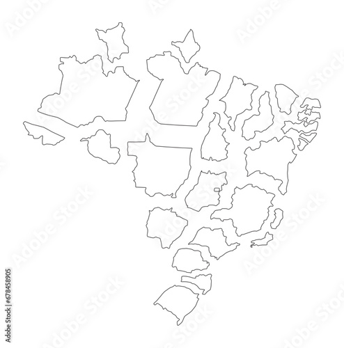 brazil map labelled, federative districts of brazil, brazil districts map, brazil map stylized, brazil map