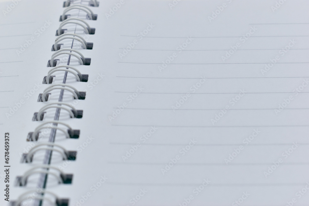 top view image of open notebook with blank page, lined paper texture background top view image of open notebook with blank page, lined paper texture background