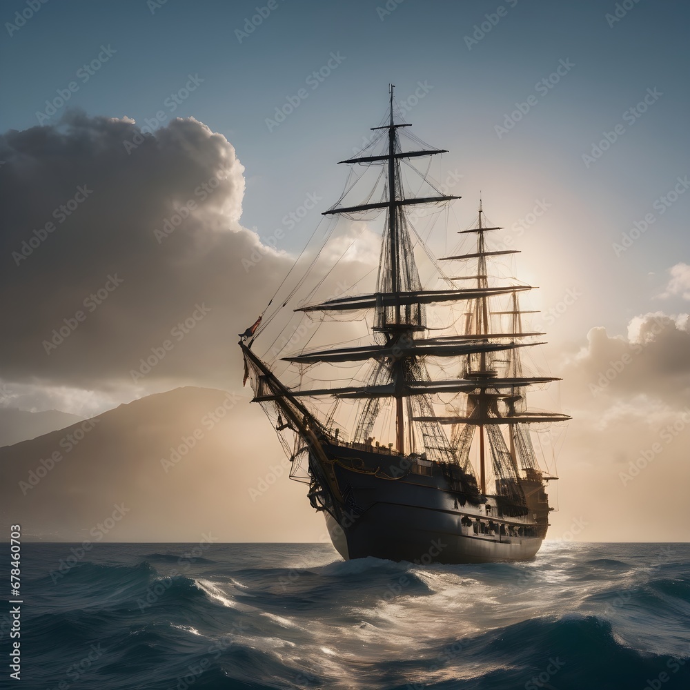 Obraz premium Ship Background Very Cool