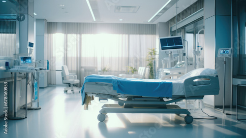 A hospital ward equipped with smart beds
