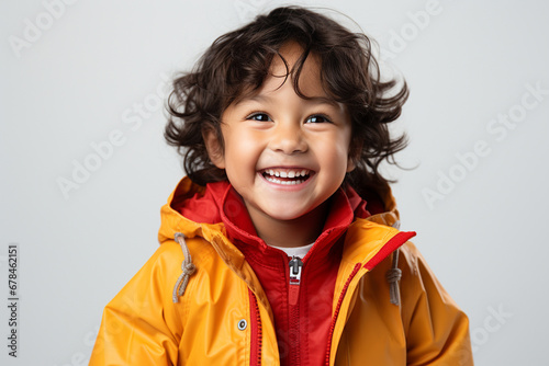 lovely happy little kid studio portrait © nao