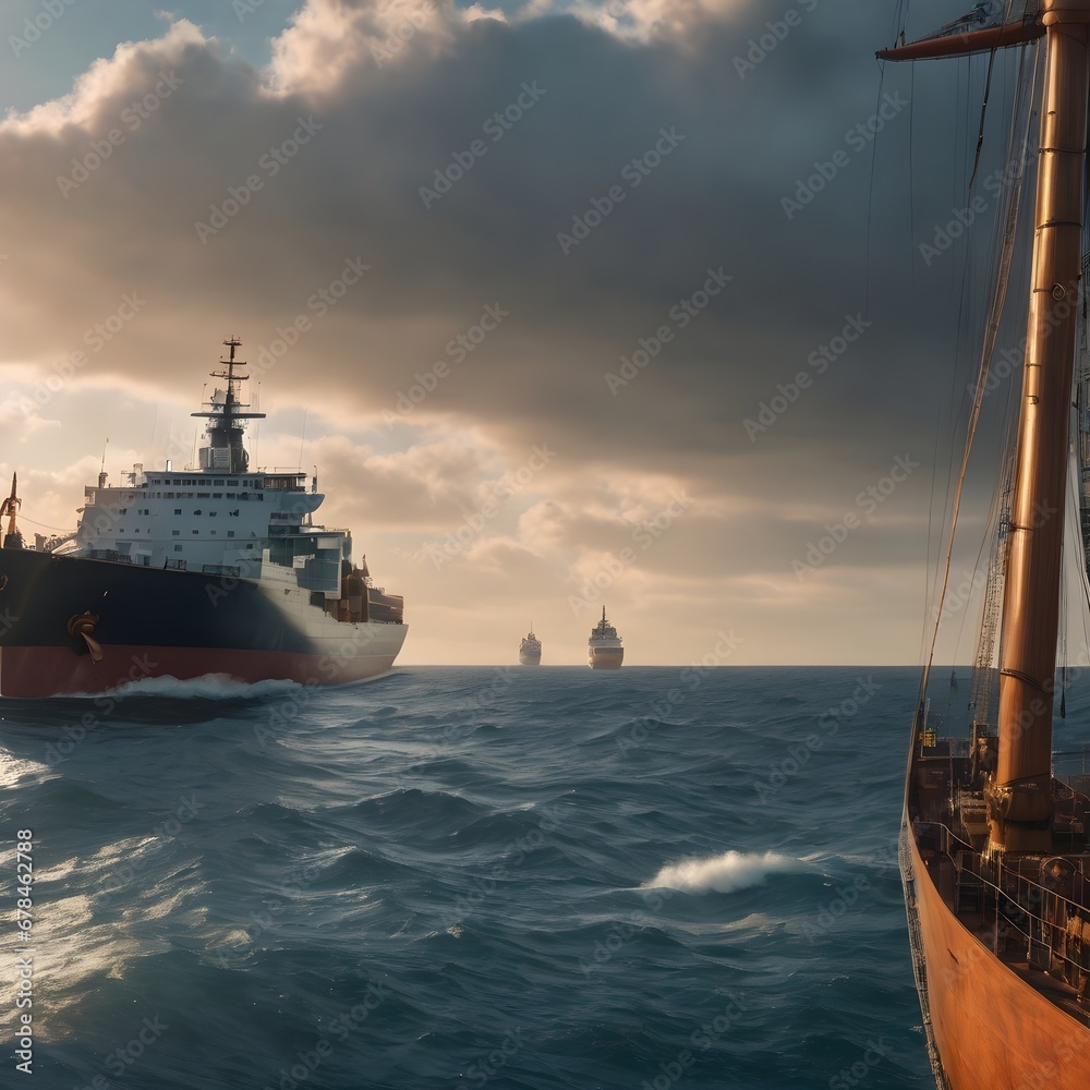 Fototapeta premium Ship Background Very Cool