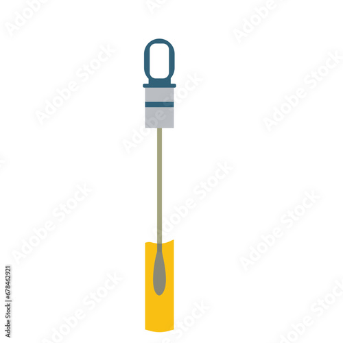 Medical kit for analysis with cotton swab and test tube, transparent glass capsule. Personal hygiene items are stored in plastic boxes with hospital data. Healthcare concept.
