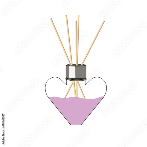 Glass jar with aroma sticks.Accessory for home.
