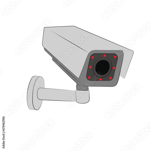 Security cameras isolated isometric set icon. Cctv on white background. Isometric set icon security cameras.