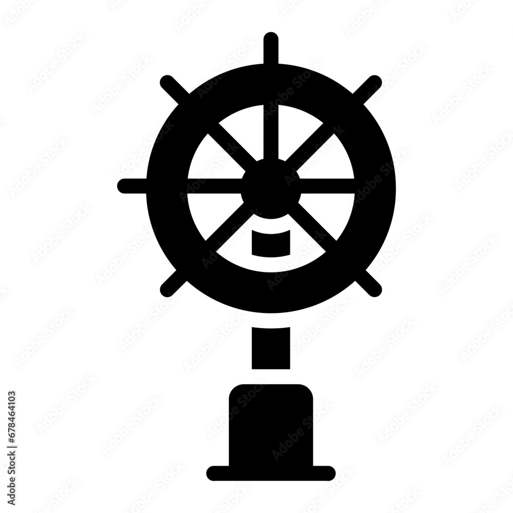 Obraz premium fishing rudder Solid icon