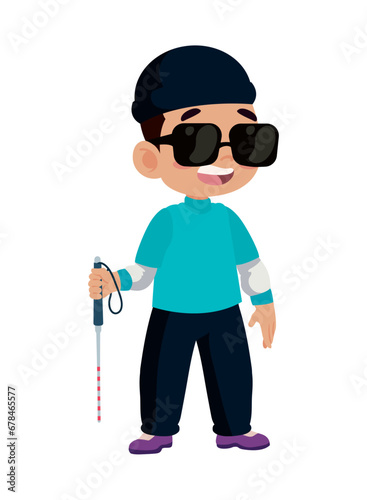boy disability blind
