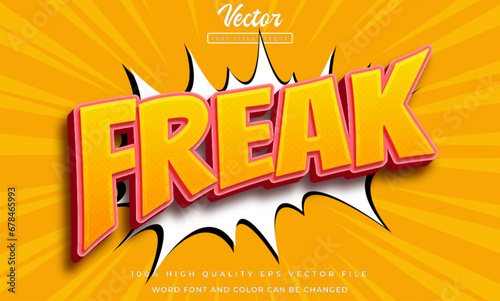 Freak comic 3d editable text effect