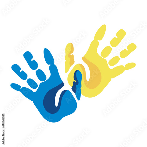 down syndrome hands paint