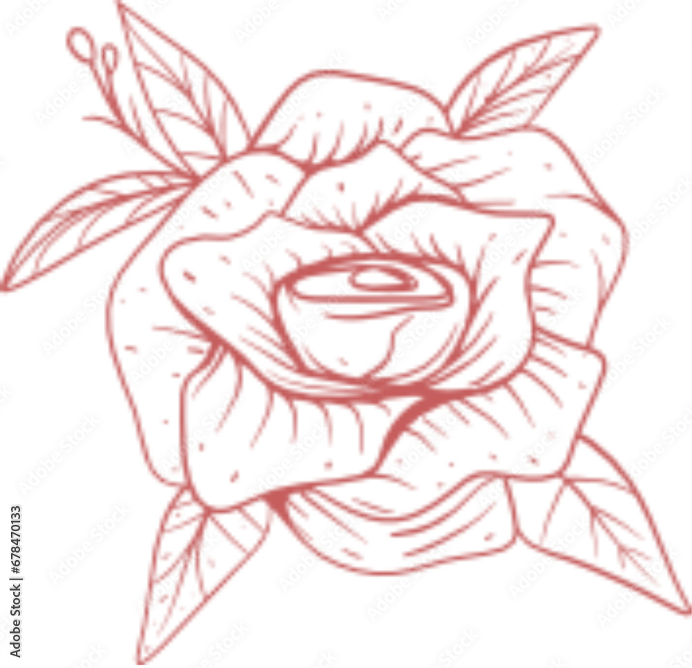 Obraz premium flower hand drawn