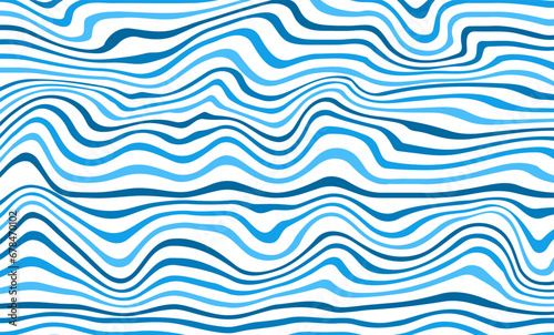 blue wavy y2k line groovy psychedelic texture background illustration