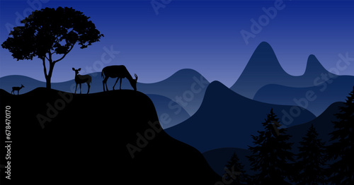 silhouette of a camel