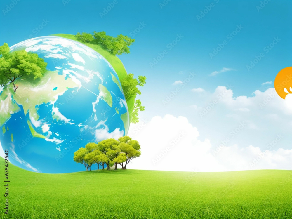 custom made wallpaper toronto digitalNew Remove BG Save Share Sample New World environment day, ecology and ozone layer protection concept with