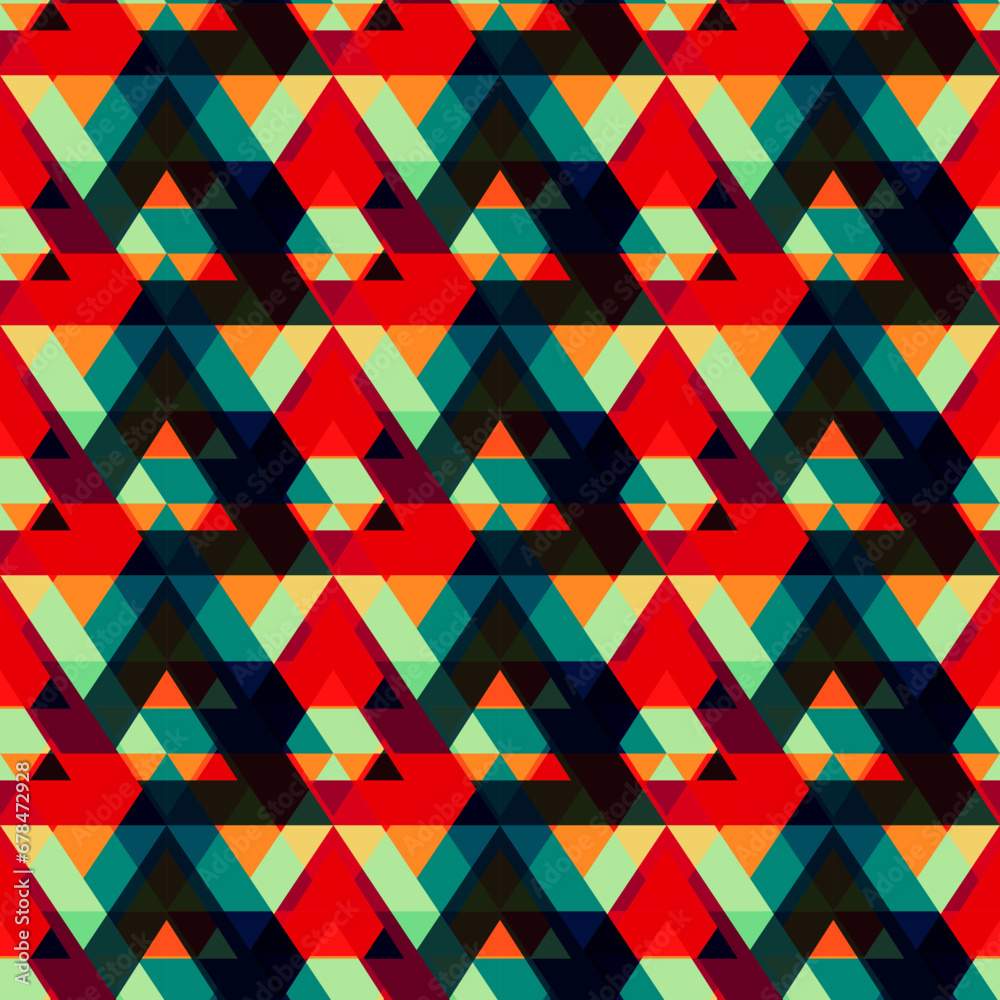 Ancient triangles mosaic. Seamless pattern Ancient triangles mosaic. Seamless pattern