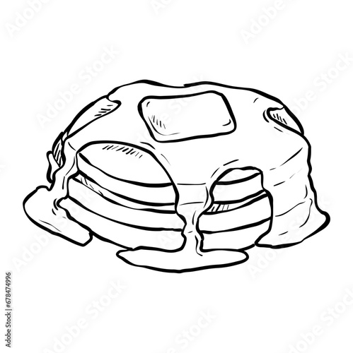 pancake hand drawn