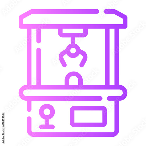 claw machine Line Gradient Icon