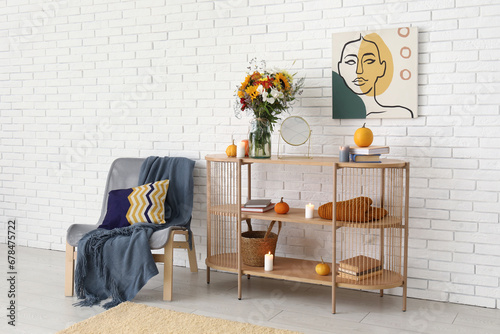Cozy autumn home interior w...