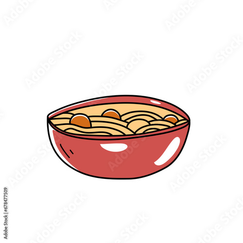 cute hand drawn noodle