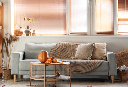 Cozy living room interior w...