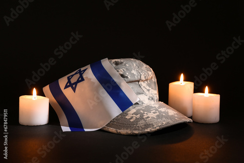 Military cap with flag of I...