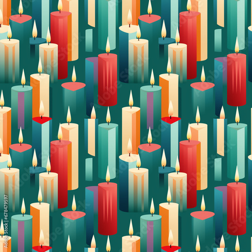 Bauhaus abstract Christmas Candles 2K
