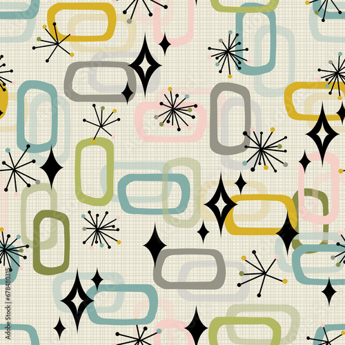 Retro 60's Starburst Pattern