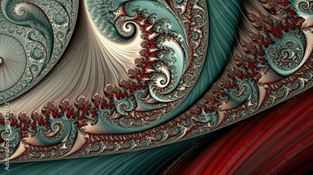 thai silk fabric design with fractals