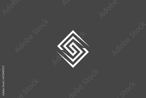Illustration vector graphic of minimalist geometric line art abstract. Good for logo