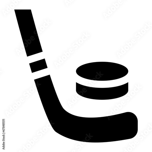 Canvas Print Hockey Stick Icon