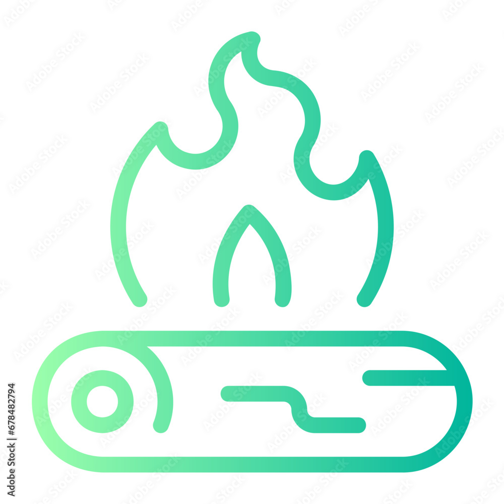 Fototapeta premium bonfire gradient icon