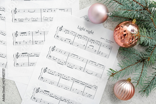 Music sheets, Christmas bal...