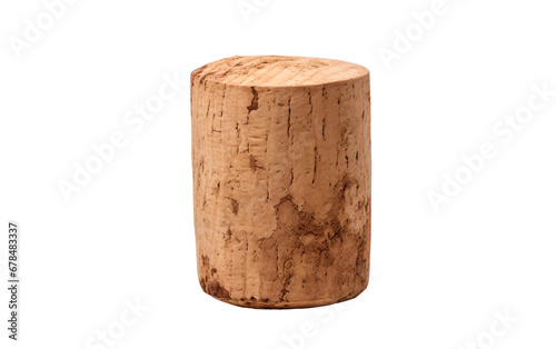 Stunning Cute Well Aged Wine Cork Isolated on Transparent Background PNG.
