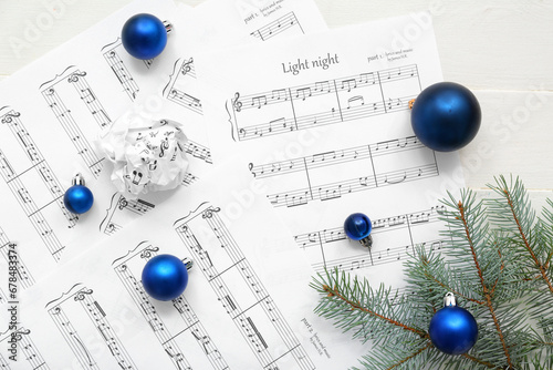 Music sheets, Christmas bal...