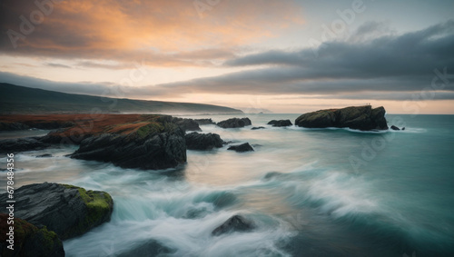 Beautiful seascape during sunset 