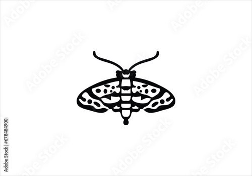 Bagworm Moth minimal style icon illustration design