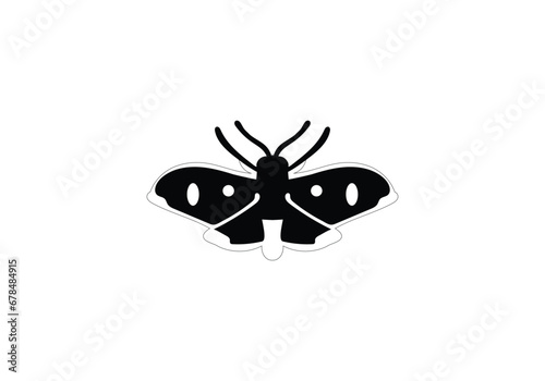 Bagworm Moth minimal style icon illustration design