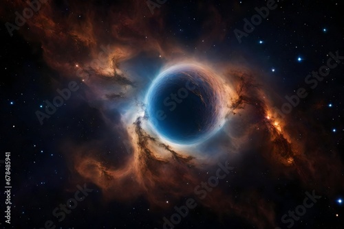 Stars  dust and gas nebula in a far galaxy.  Elements of this image furnished