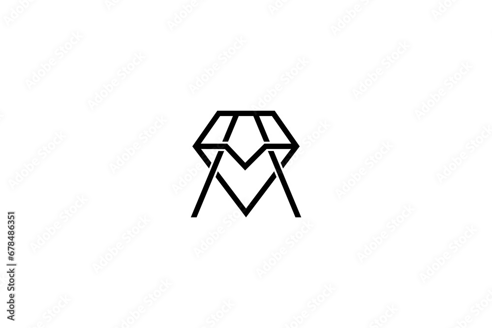 Simple Letter A Diamond Logo Design