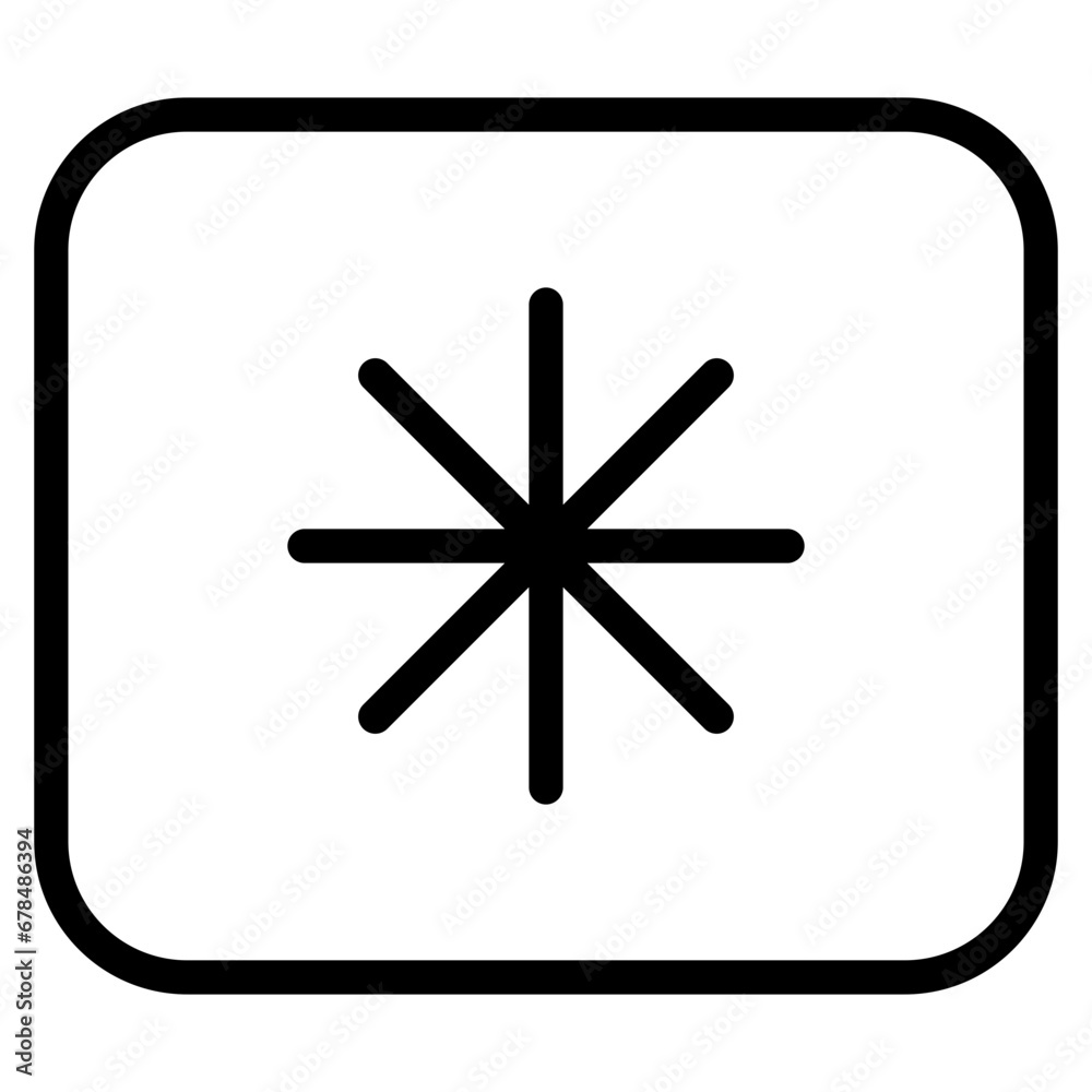 Asterisk numerical icon 