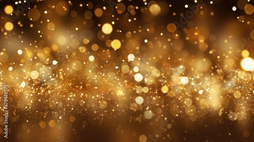 Golden sparkles out of focus, creating a celebratory and exciting atmosphere with a blurred effect, evoking a sense of joy and anticipation. © jackson