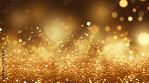 Golden sparkles out of focus, creating a celebratory and exciting atmosphere with a blurred effect, evoking a sense of joy and anticipation.