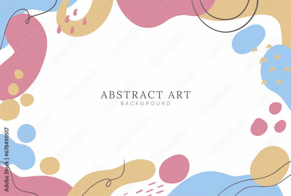 Modern abstract background design with trendy and vivid vibrant color. hand drawn multicolored placard wallpaper poster vector cover template