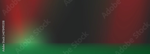 Blurred background with typical Palestinian colors. Studio theme background with red, green and black colors. A suitable background for banners, websites and covers.