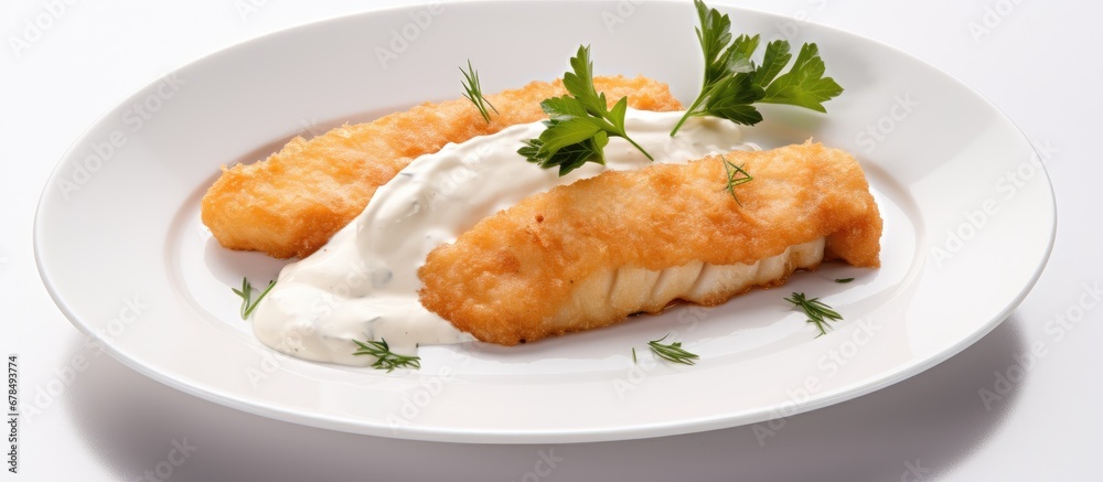 Fried fish on a dish Fried fish on a dish