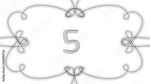 countdown from 10 seconds to zero retro on a white background.