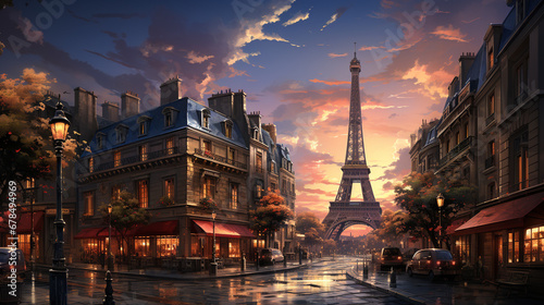 Paris Tourism Background © avivmuzi