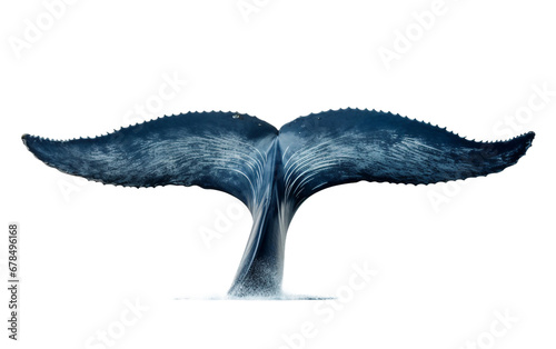 Dangerous Stunning Majestic Whales Massive Tail Isolated on Transparent Background PNG. photo
