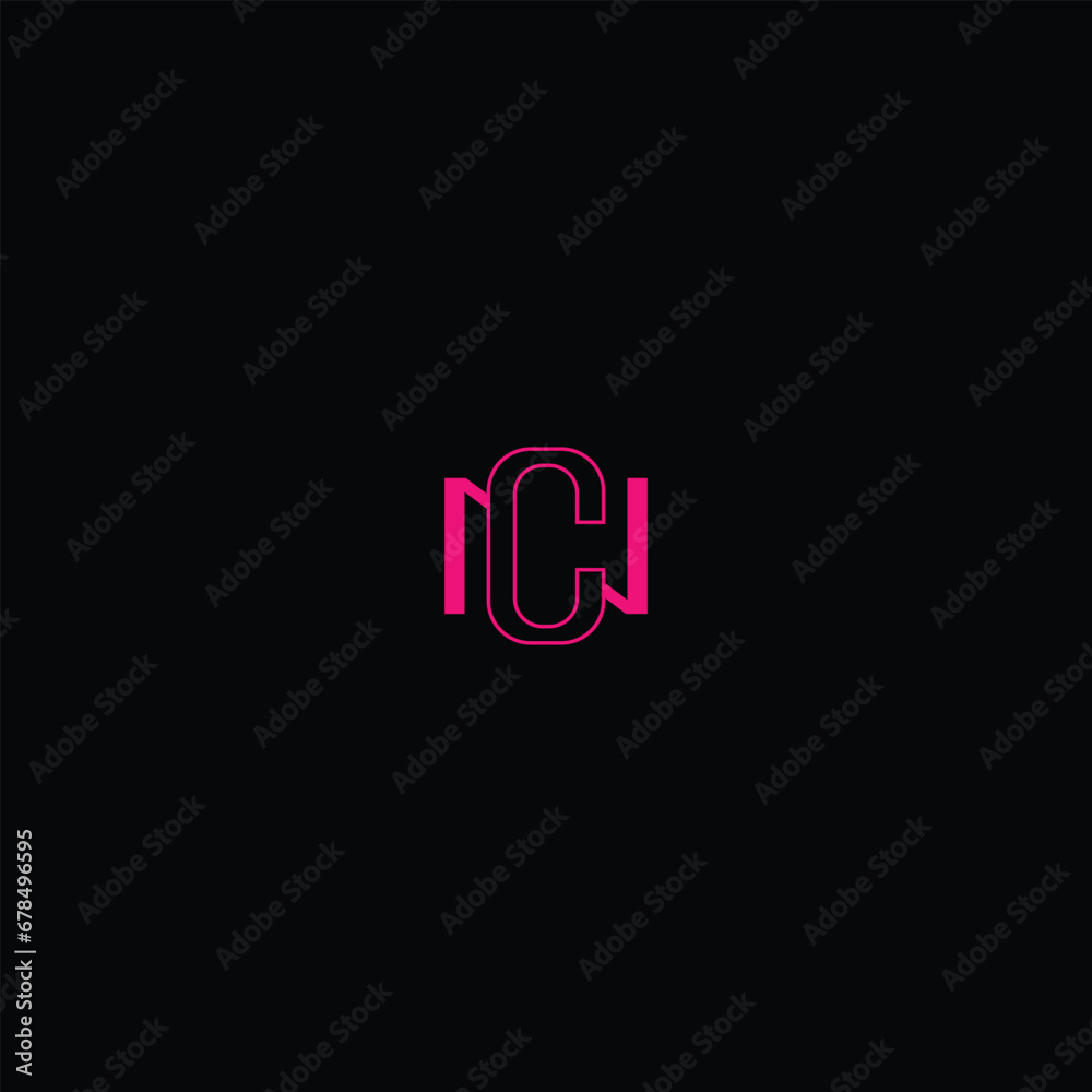Initial Letter NC Flame Logo Design Template