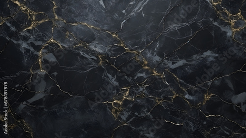 black marble background. black Portoro marble wallpaper and counter tops. black marble floor and wall tile. black travertino marble texture. generative AI.